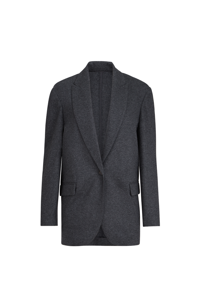 Brunello Cucinelli Cashmere jersey blazer with monili, Main, color, Anthracite