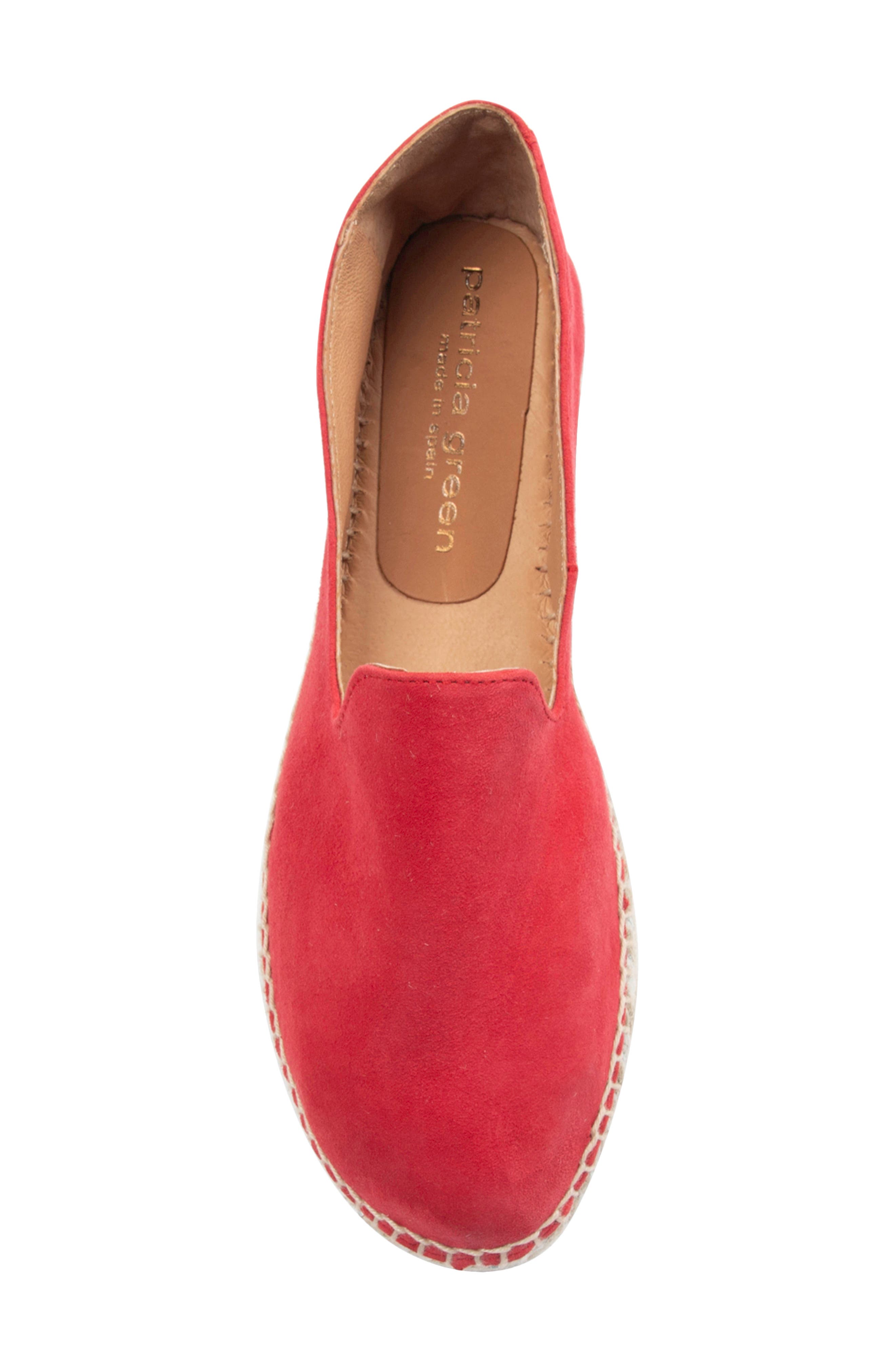 Avery Platform Epsadrille Flat, Alternate, color, RED SUEDE