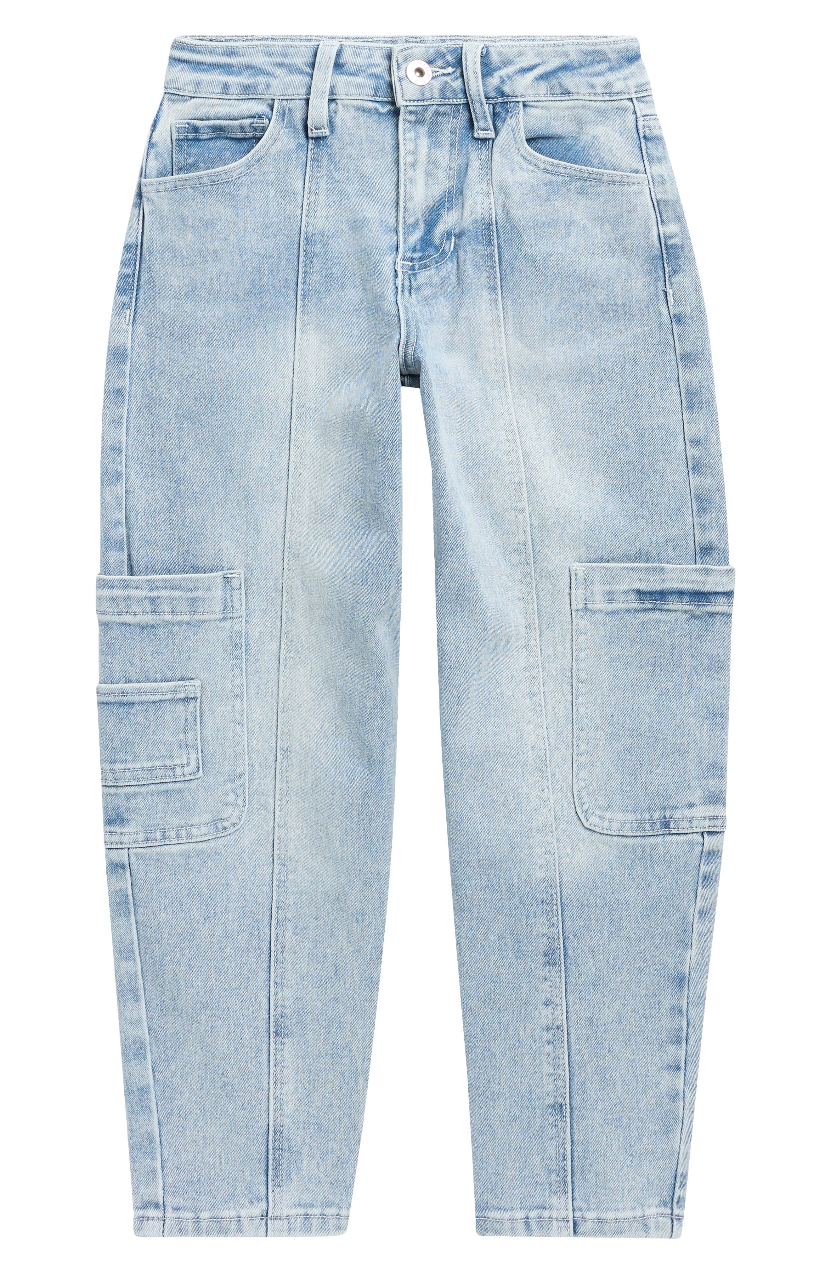 YMI Kids' Barrel Leg Cargo Jeans
