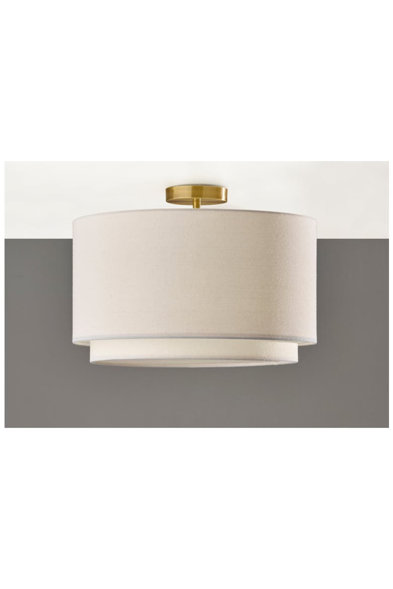 Finley Flush Mount Ceiling Light Fixture, Alternate, color, ANTIQUE BRASS
