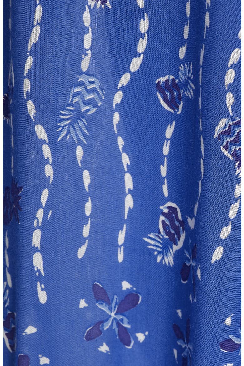 Long Sleeve Cover-Up Maxi Dress, Alternate, color, BLUE PINEAPPLE BATIK ROMBO