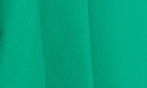Meghan La Lilypad Surplice Long Sleeve Wrap Midi Dress In Emerald