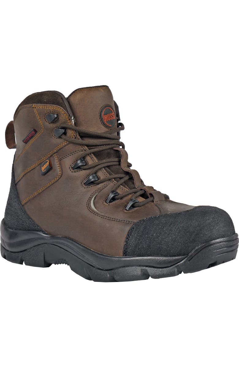 Hoss Boot Company HOSS Ridge Composite Toe Work Boot, Main, color, Brown