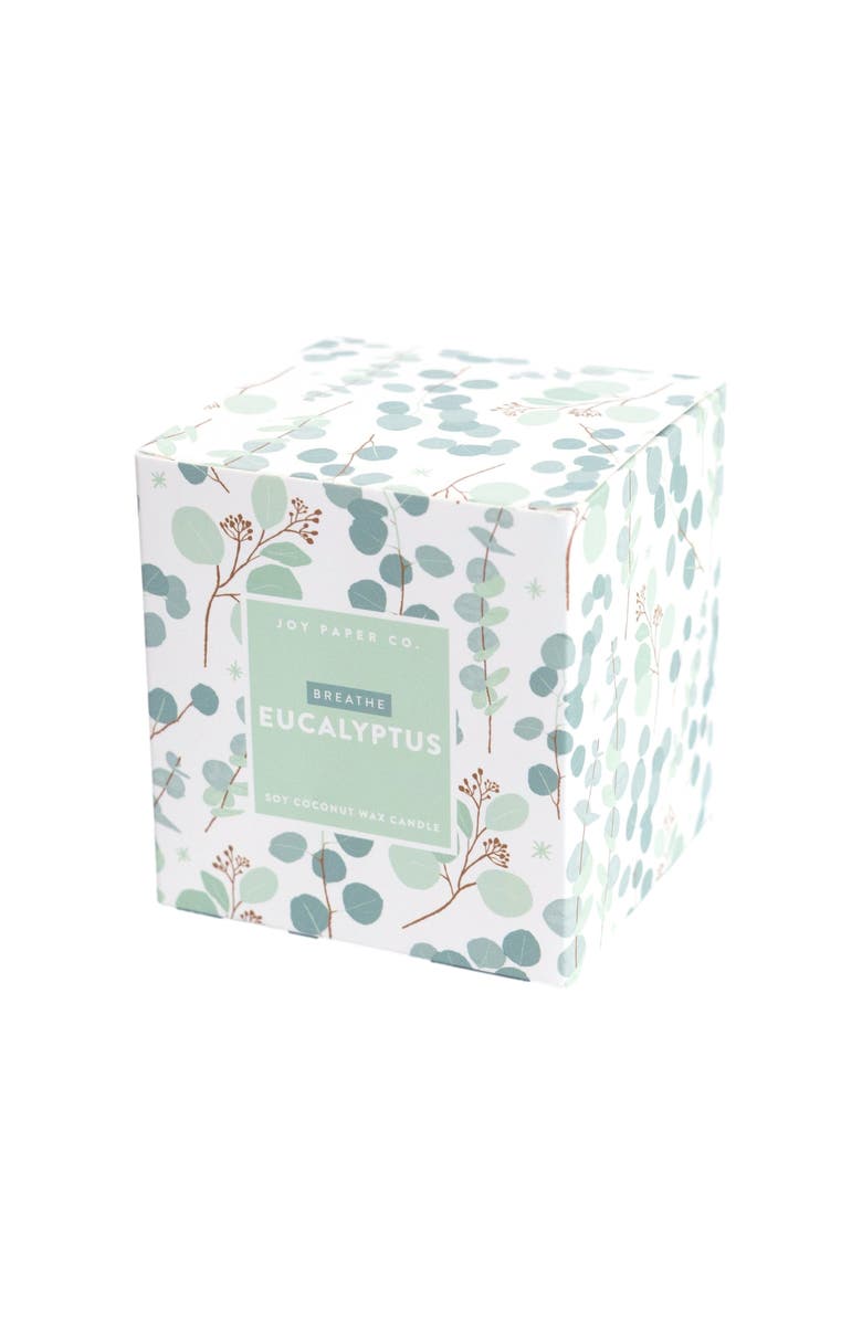 Joy Paper Co. Breathe Eucalyptus Soy Coconut Candle, Alternate, color, White Glass Tumbler