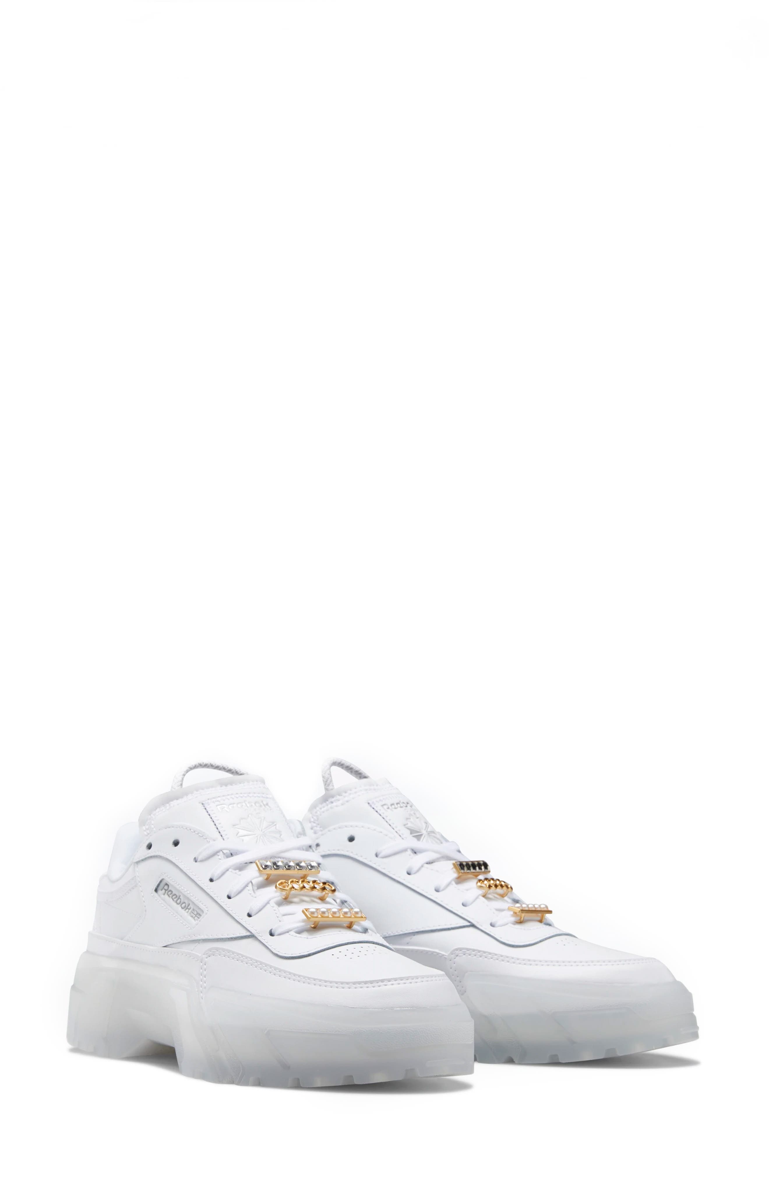 Reebok Club C Cardi Platform Sneaker, Main, color, White/ White/ White