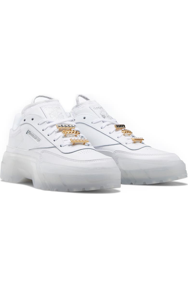 Reebok Club C Cardi Platform Sneaker, Main, color, White/ White/ White