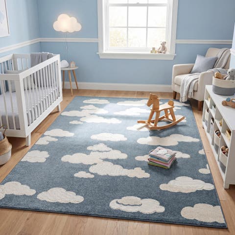 Hedwig High-Low Youth Cloud Scandi Indoor/Outdoor Area Rug