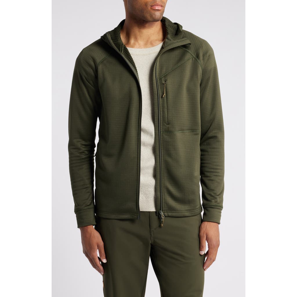 Fjällräven Abisko Grid Fleece Hoodie in Deep Forest  product