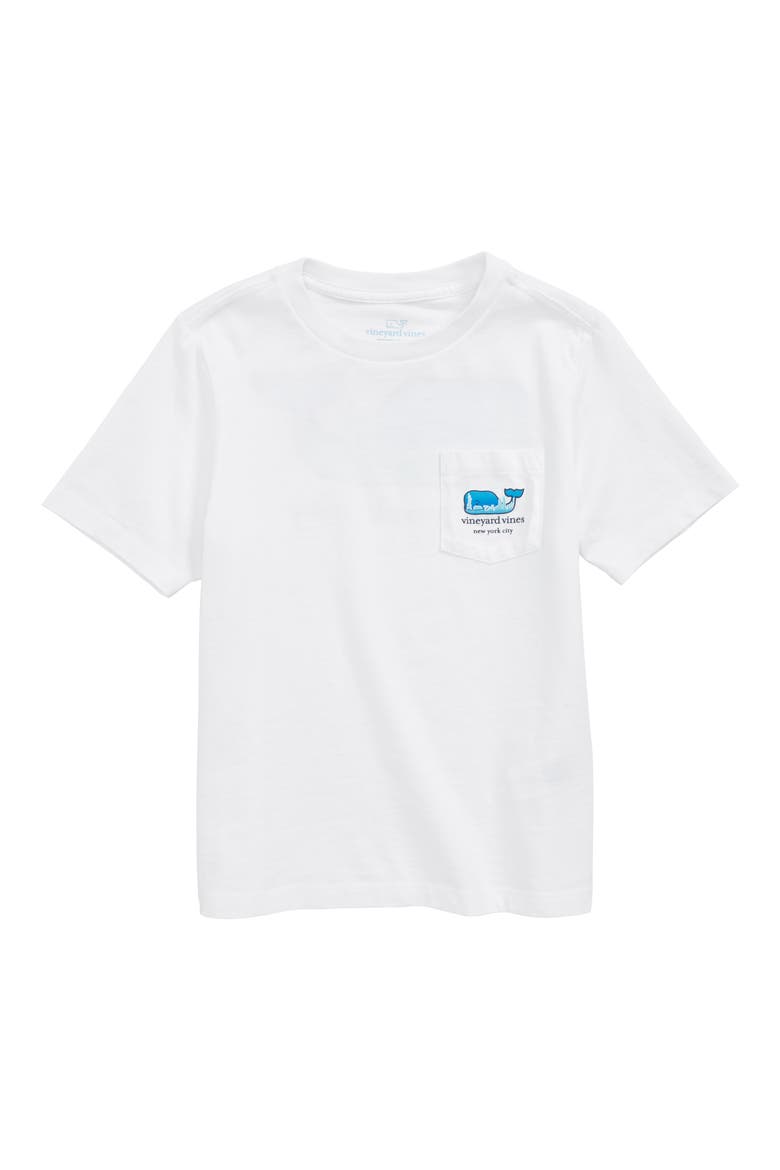 New York City Whale Pocket T-Shirt, Main, color, WHITE CAP