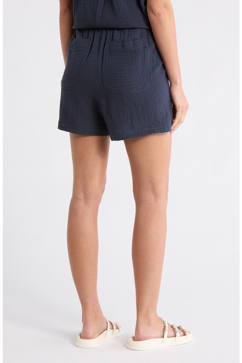 Cotton Gauze Shorts, Alternate, color, NAVY BLUE