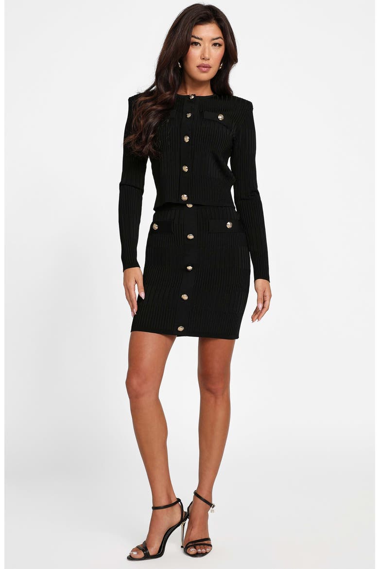 Janet Rib Sweater Skirt, Alternate, color, JET BLACK