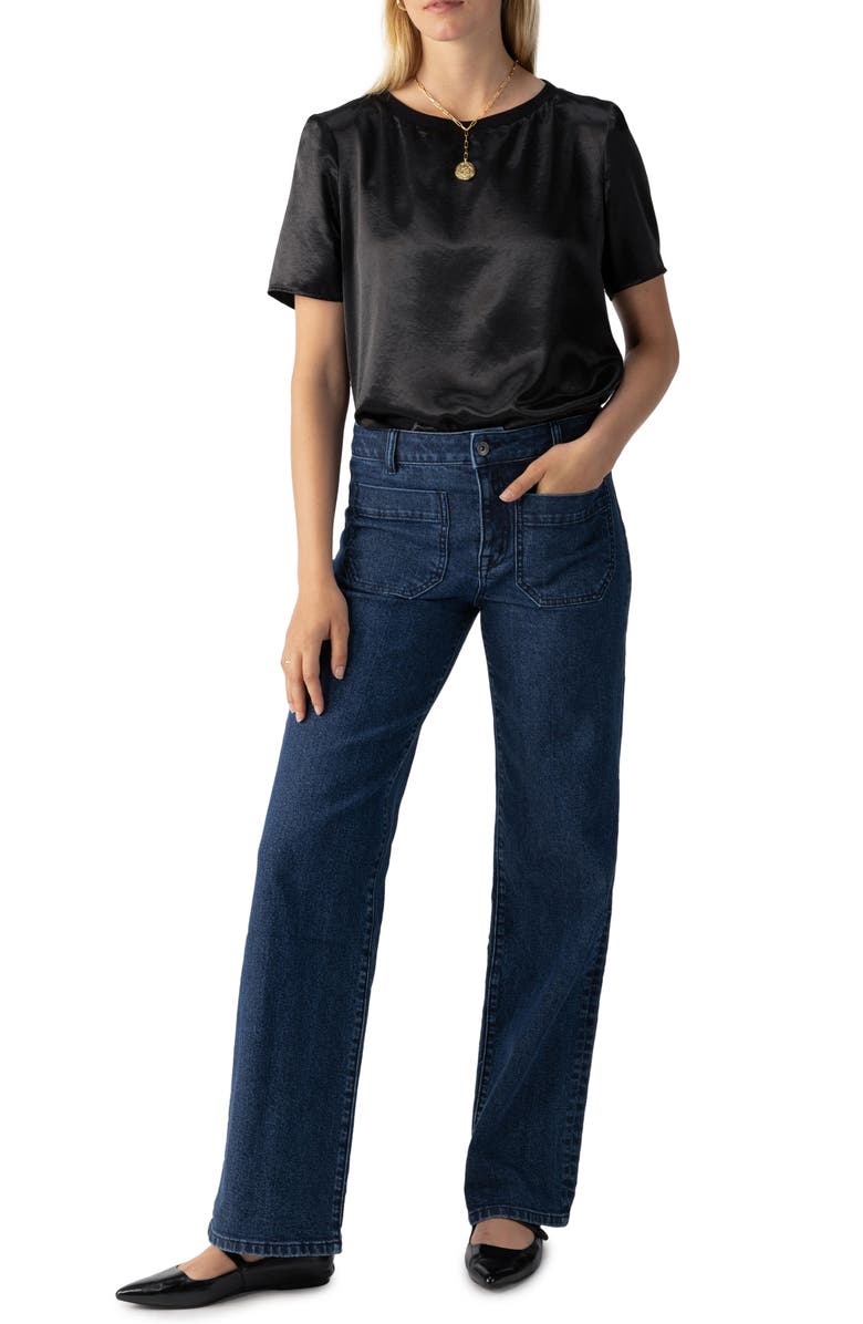 Sanctuary Timeless Satin Top, Alternate, color, 