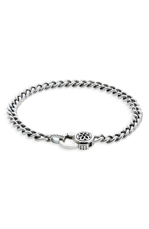 Men's AA Sterling Silver Curb Chain Bracelet