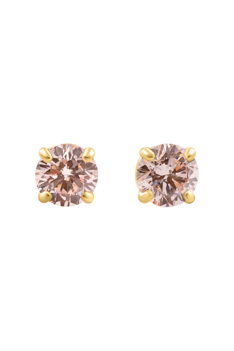 1/2Ct Pink Lab Grown Diamond Screw Back Studs, Main, color, 14k Yellow Gold