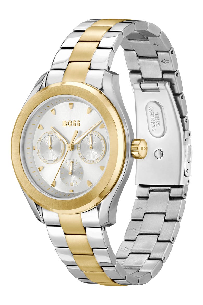 Lida Chronograph Bracelet Watch, 38mm, Alternate, color, SILVER DIAL