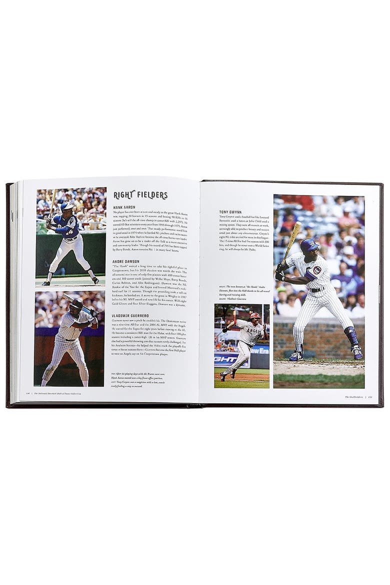 The National Baseball Hall Of Fame Collection Leather Coffee Table Book, Alternate, color, Beige