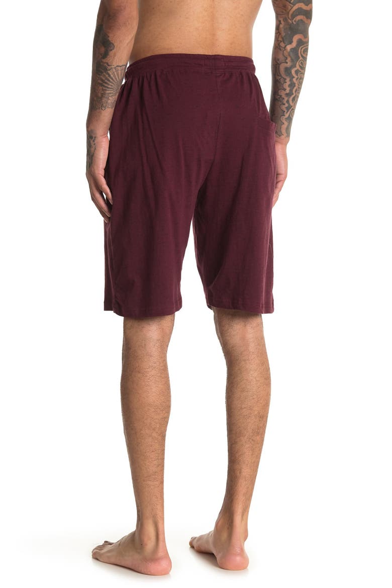 Relaxed Lounge Shorts , Alternate, color, MELANGE MAROON