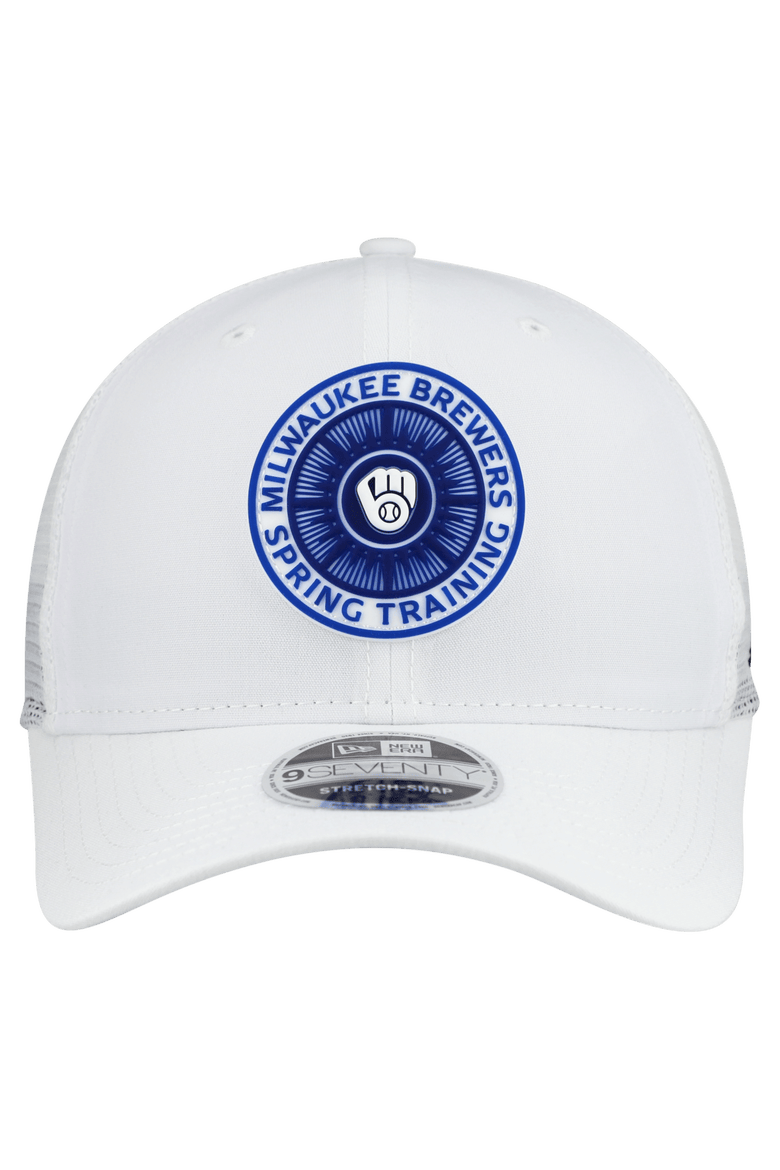 Men's New Era  White Milwaukee Brewers 2026 Spring Training Fan Pack 9SEVENTY Adjustable Trucker Hat, Alternate, color, White