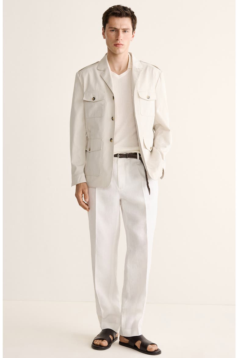 Slim Fit Cotton Jacket, Alternate, color, BEIGE