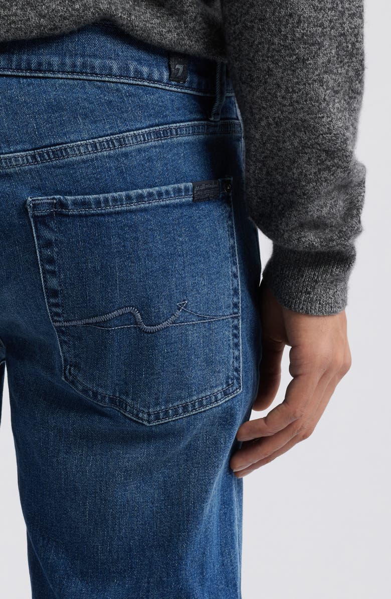 7 For All Mankind The Straight Stretch Cotton Jeans, Alternate, color,