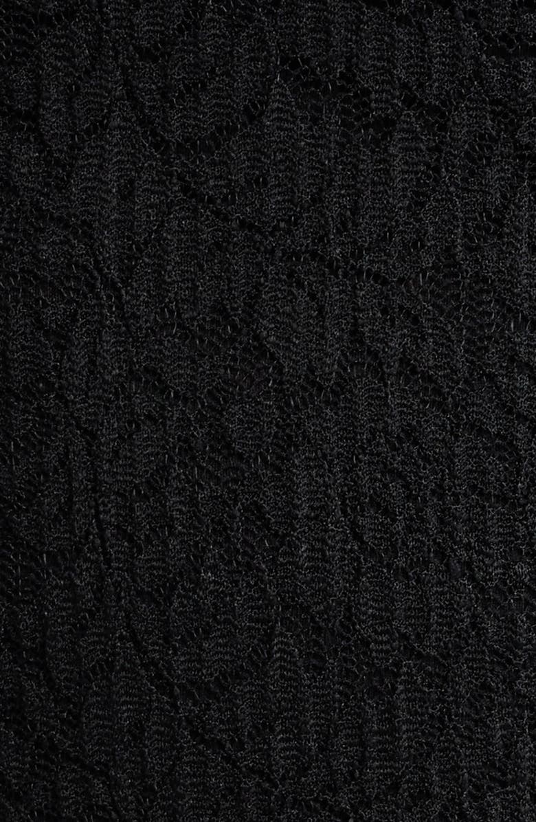 PAIGE June Stretch Lace T-Shirt, Alternate, color, Black