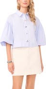 Vince Camuto Puff Sleeve Boxy Shirt