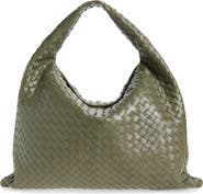 Bottega Veneta Large Hop Intrecciato Leather Hobo Bag