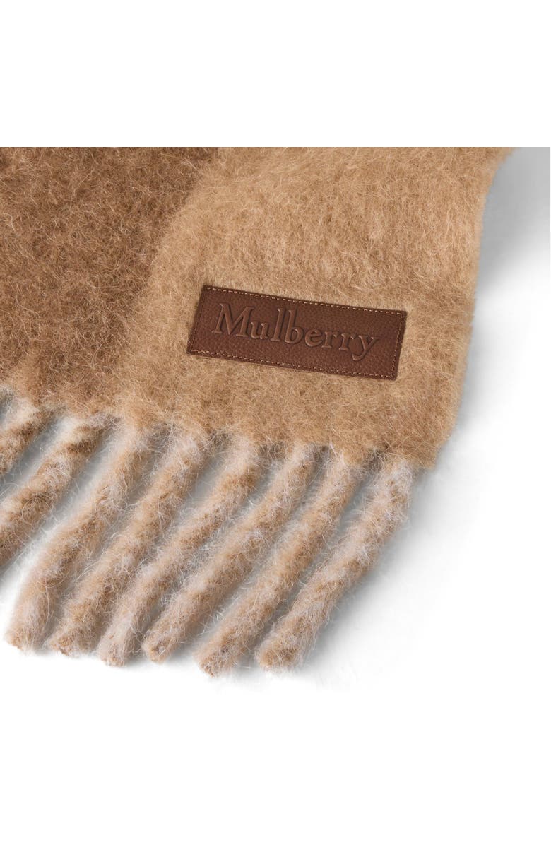 Mulberry Colour Block Textured Scarf, Alternate, color, Camel-Eggshell