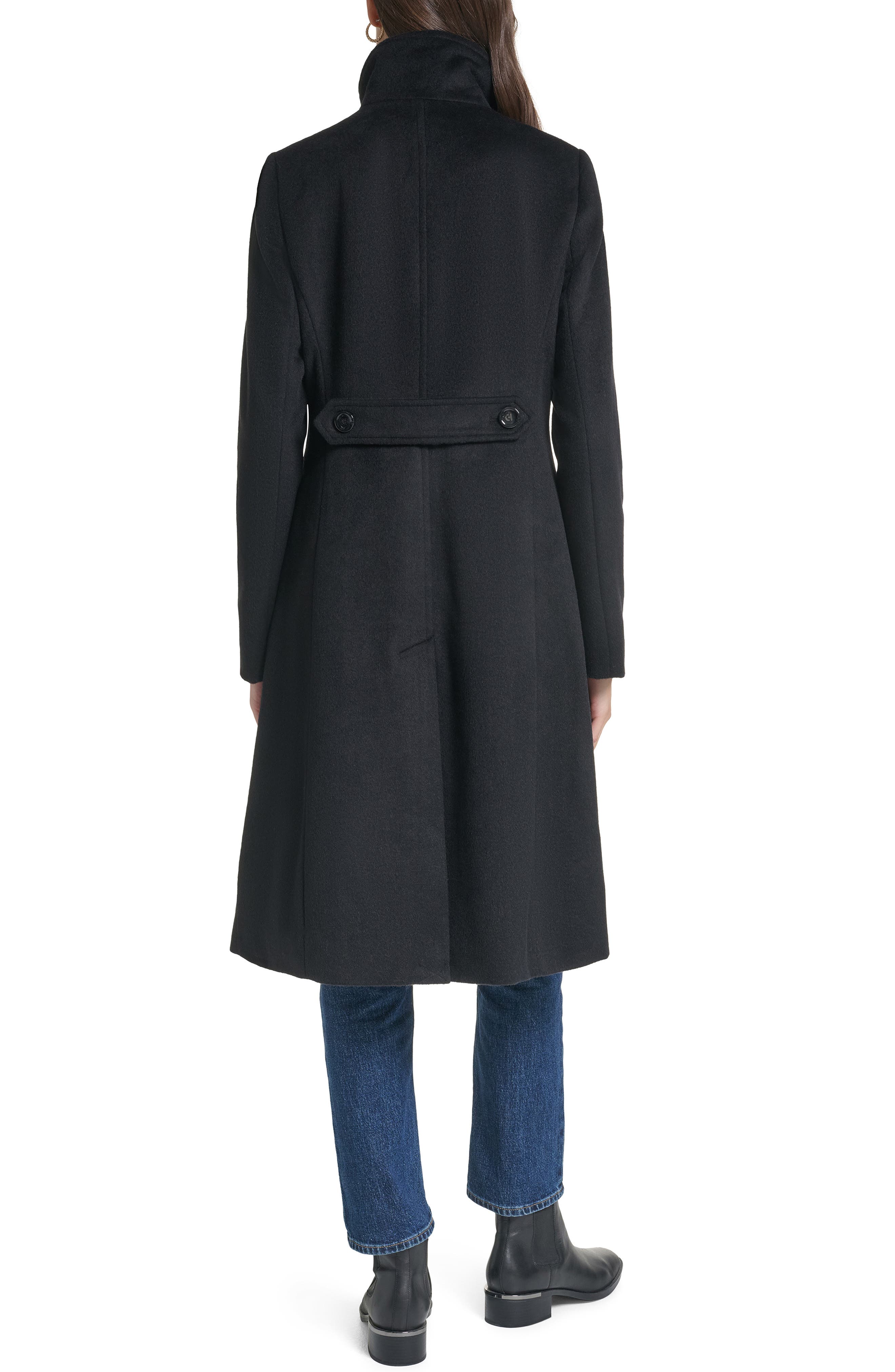 Cole Haan Stand Collar Wool Blend Coat (Women) | Nordstrom