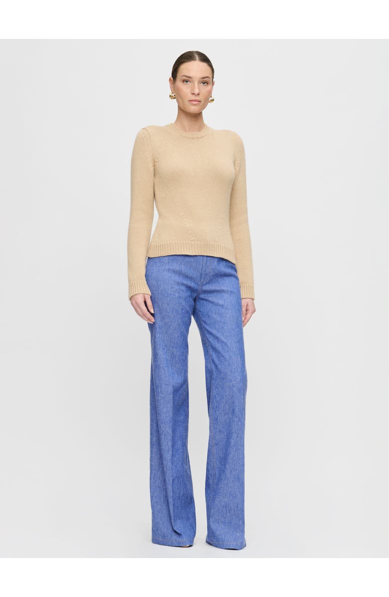 Callas Milano Jeanne Long sleeve crewneck sweater, Alternate, color, Brown