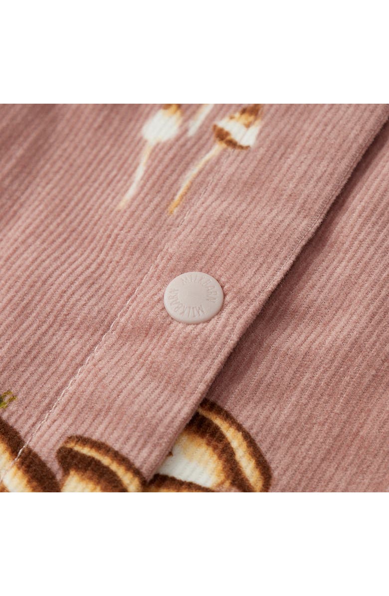 Milkbarn Organic Corduroy Ruffle Snap Jumper, Alternate, color, Mushroom