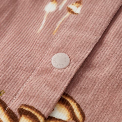 Milkbarn Organic Corduroy Ruffle Snap Jumper In Brown