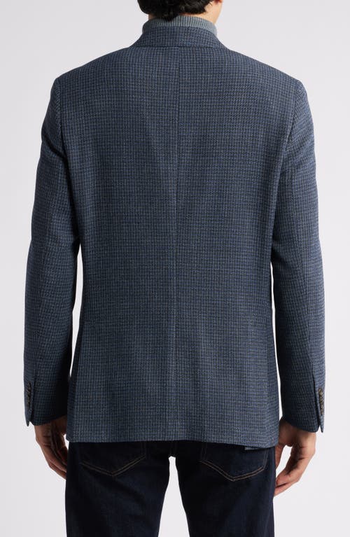 Jack Victor Hampton Microchcheck Stretch Wool Sport Coat In Blue