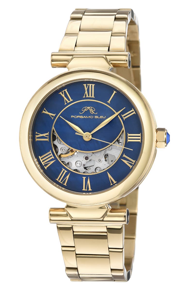 PORSAMO BLEU Colette Automatic Mother of Pearl Bracelet Watch, 36mm, Main, color, 