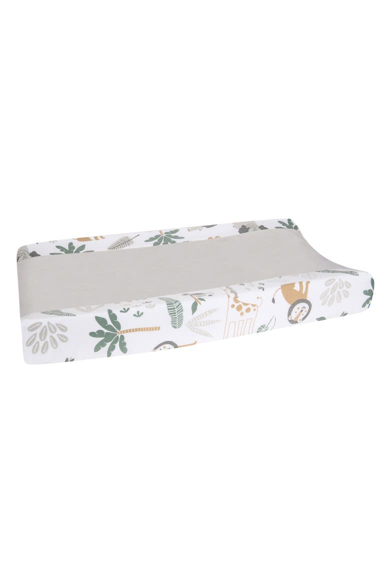 Jungle Friends Soft, Warm & Cozy Safari Changing Pad Cover, Alternate, color, Gray