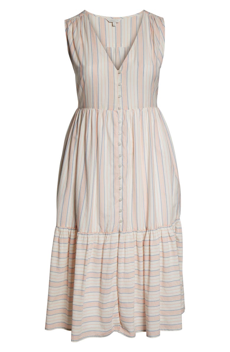 Lucky Brand Luna Button Midi Dress, Alternate, color, 