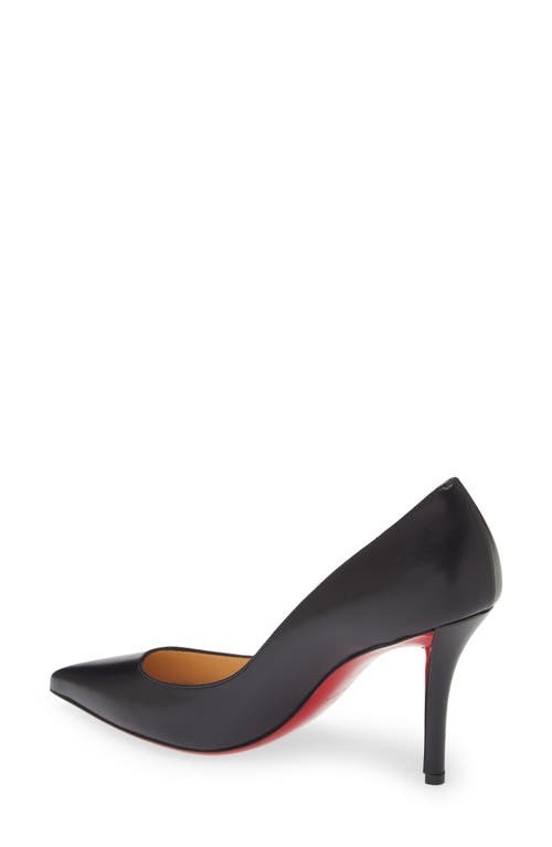 Christian Louboutin Apostrophy Pointy Toe Leather Pump In Black