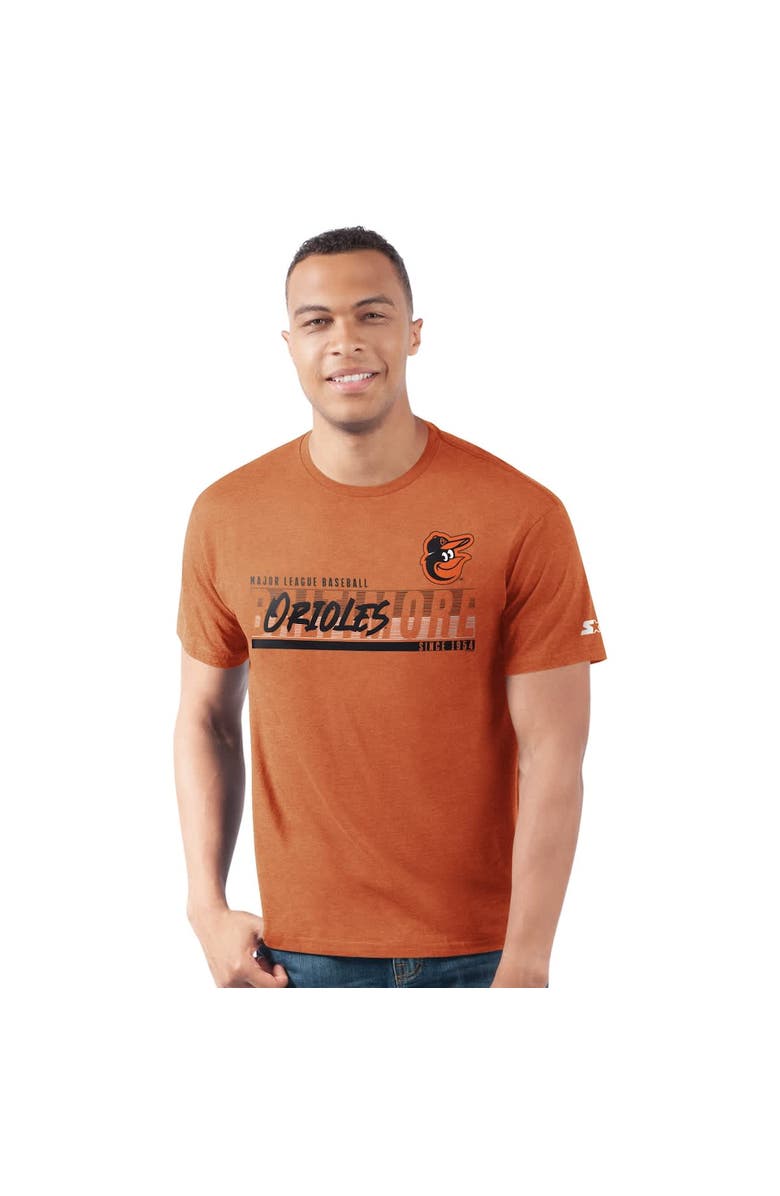 STARTER Men's Starter  Orange Baltimore Orioles Prime Time Team T-Shirt, Main, color, 