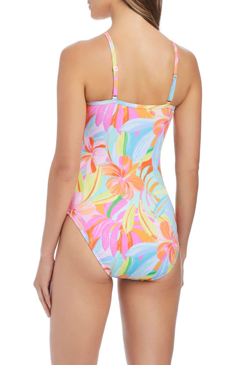 O-Ring One-Piece Swimsuit, Alternate, color, MULTI