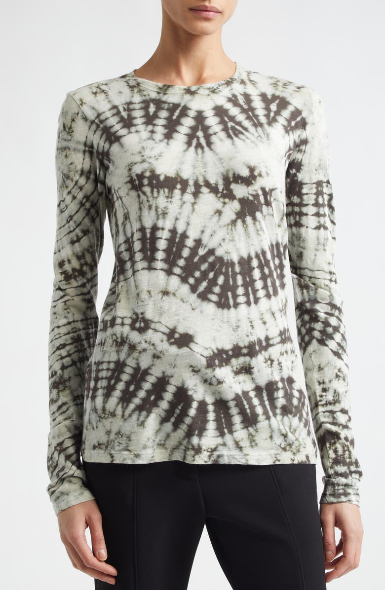 Proenza Schouler Mia Tie Dye Tissue T-Shirt, Alternate, color, Caper Multi