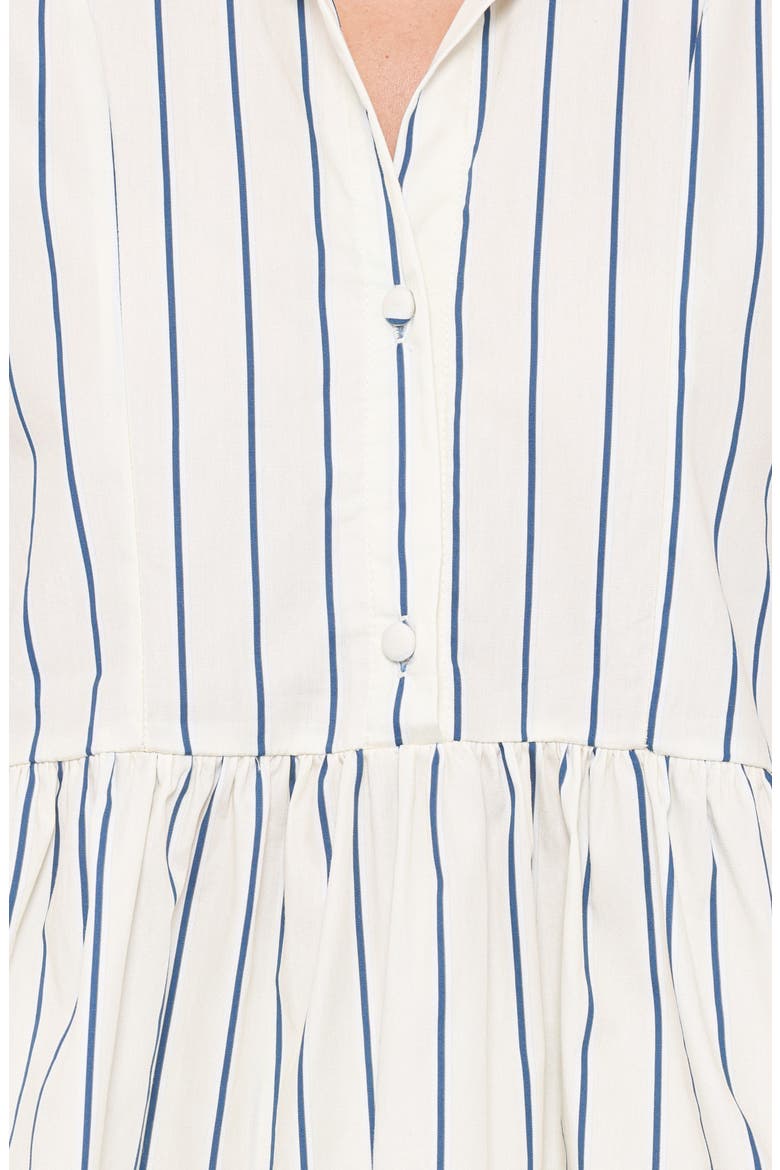 Thomas Striped Peplum Cotton Top, Alternate, color, YELLOW/ BLUE STRIPE