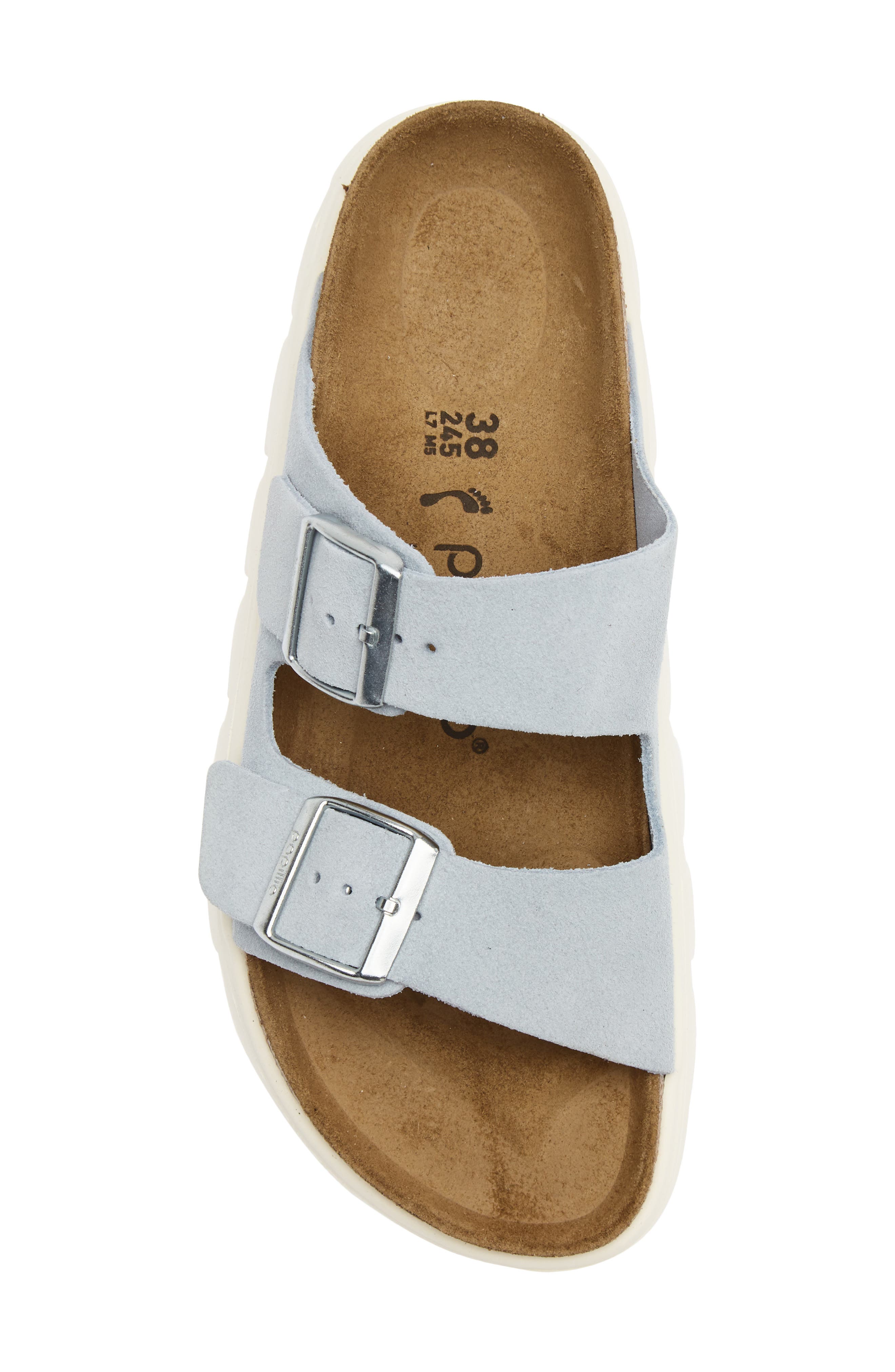 Airzona Chunky Suede Slide Sandal, Alternate, color, BABY BLUE