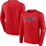 FANATICS Men's Fanatics Branded Red Los Angeles Angels Strike the Goal Long Sleeve T-Shirt