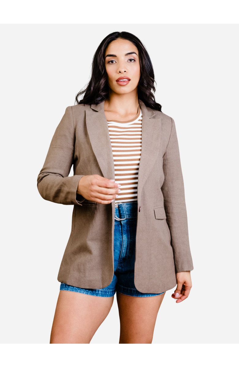 ABLE Heather Linen Blazer, Main, color, 