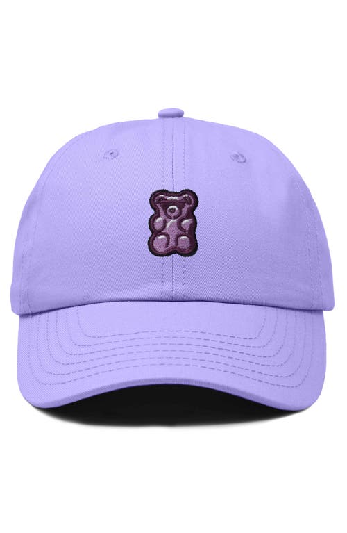 Dalix Purple Gummy Embroidered Cap In Lavender