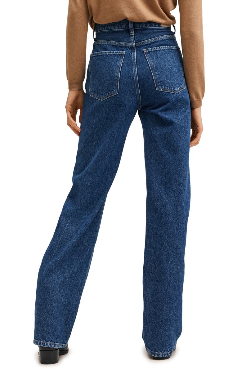 MANGO High Waist Straight Leg Jeans, Alternate, color, 