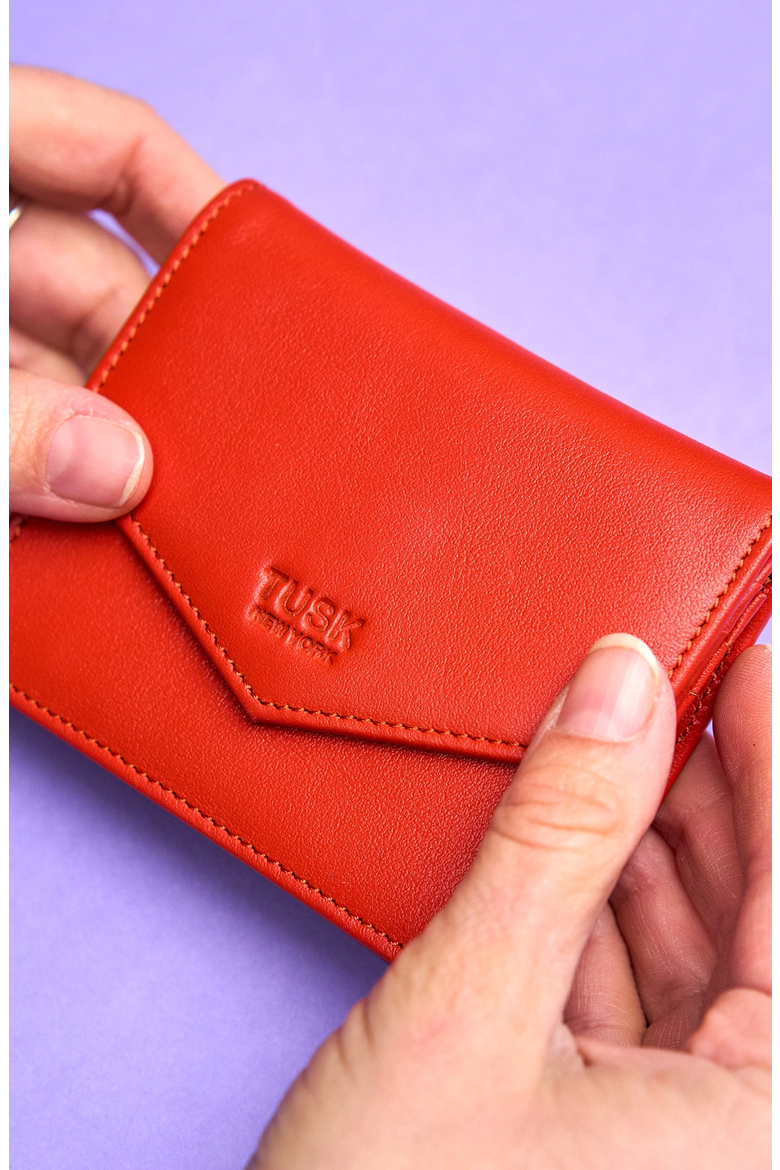 Joy French Wallet, Alternate, color, Orange