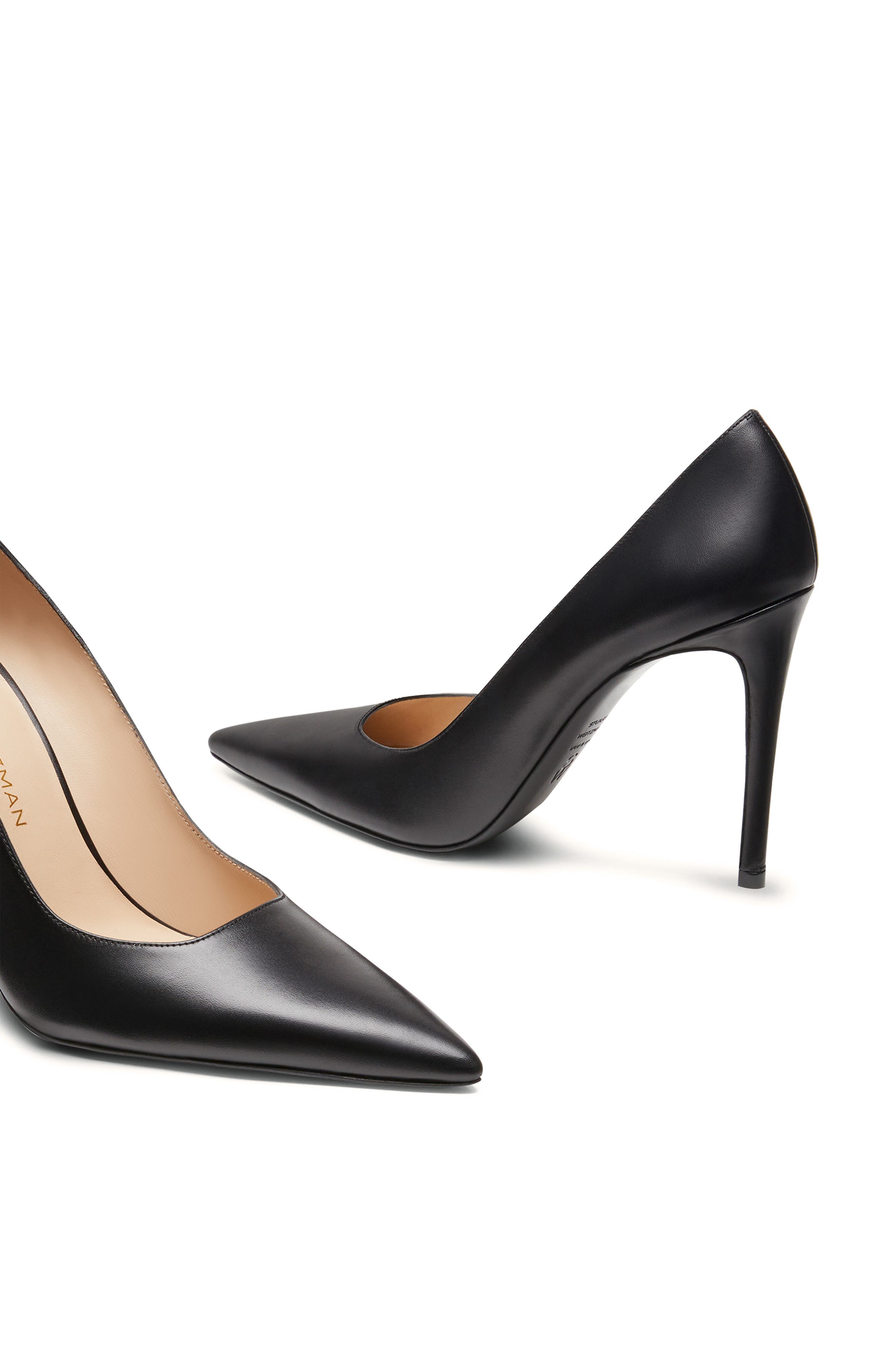Stuart Weitzman Stuart Power 100 Pointed Toe Pump, Alternate, color, Black