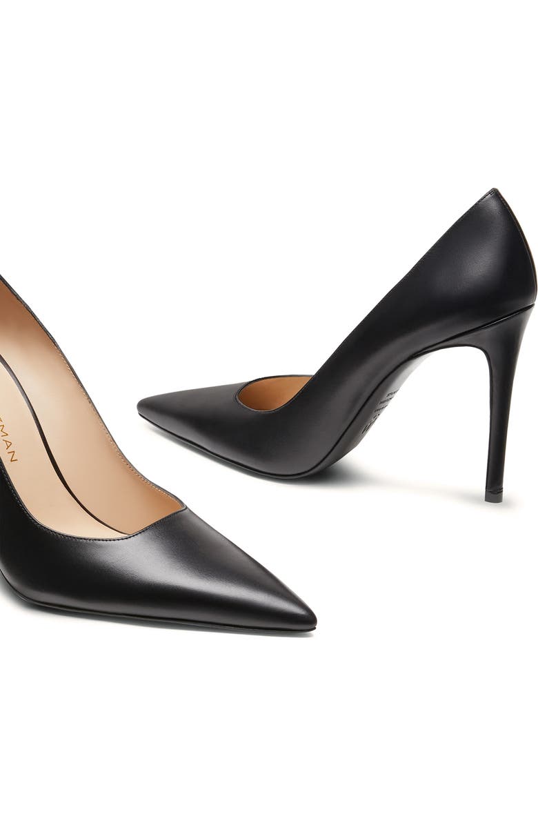 Stuart Weitzman Stuart Power 100 Pointed Toe Pump, Alternate, color, Black