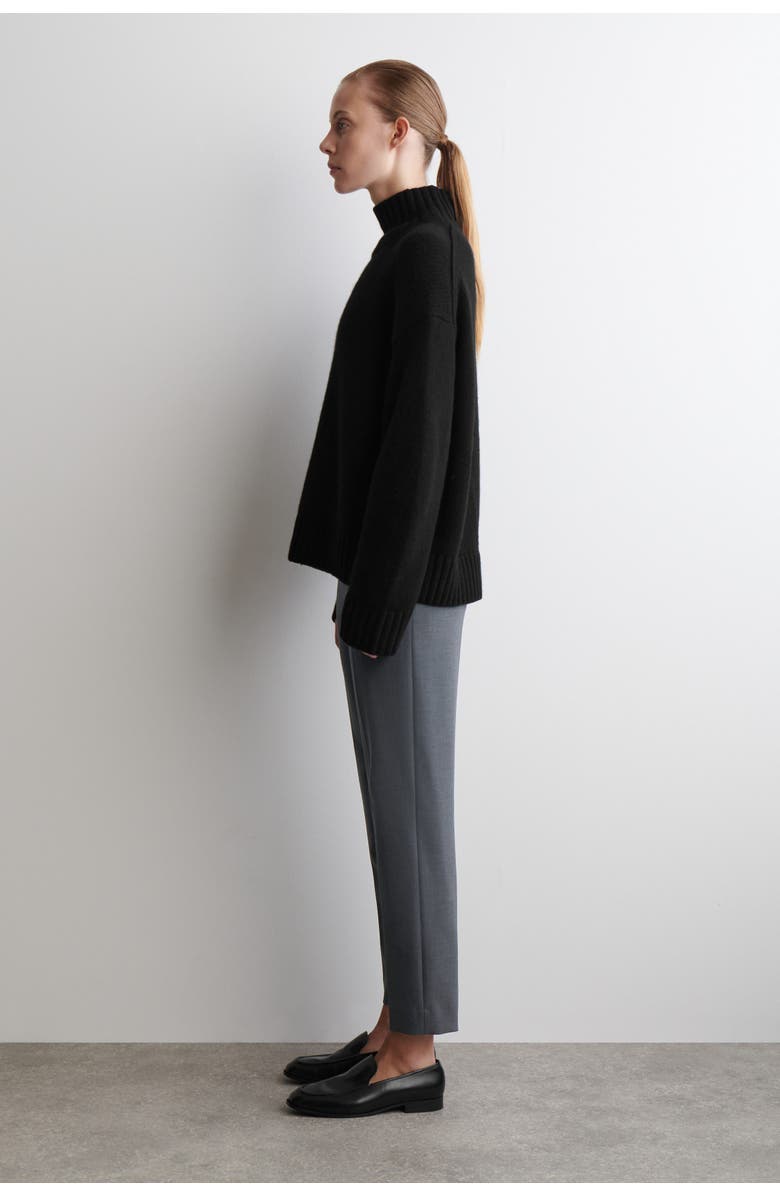 COS Cropped Slim-Leg Pants, Alternate, color, Gray Mélange